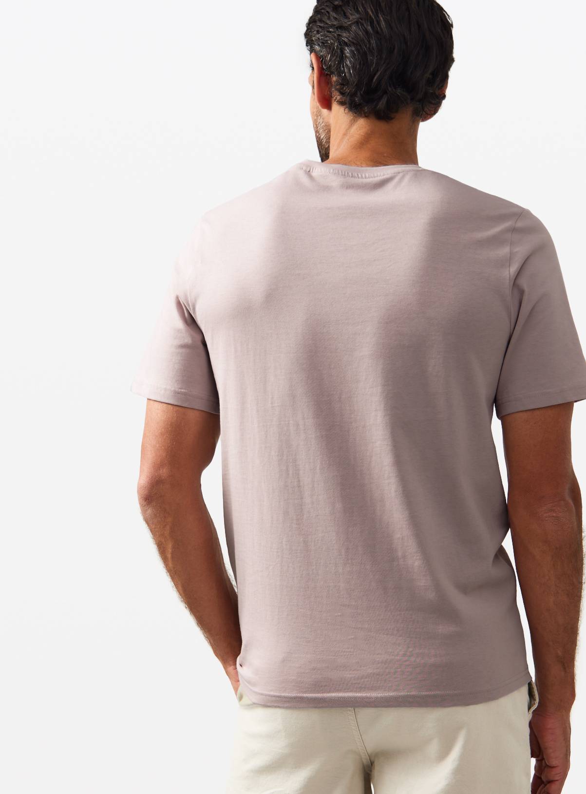 Light Pink Pure Cotton Regular Fit T-Shirt L - Image 5